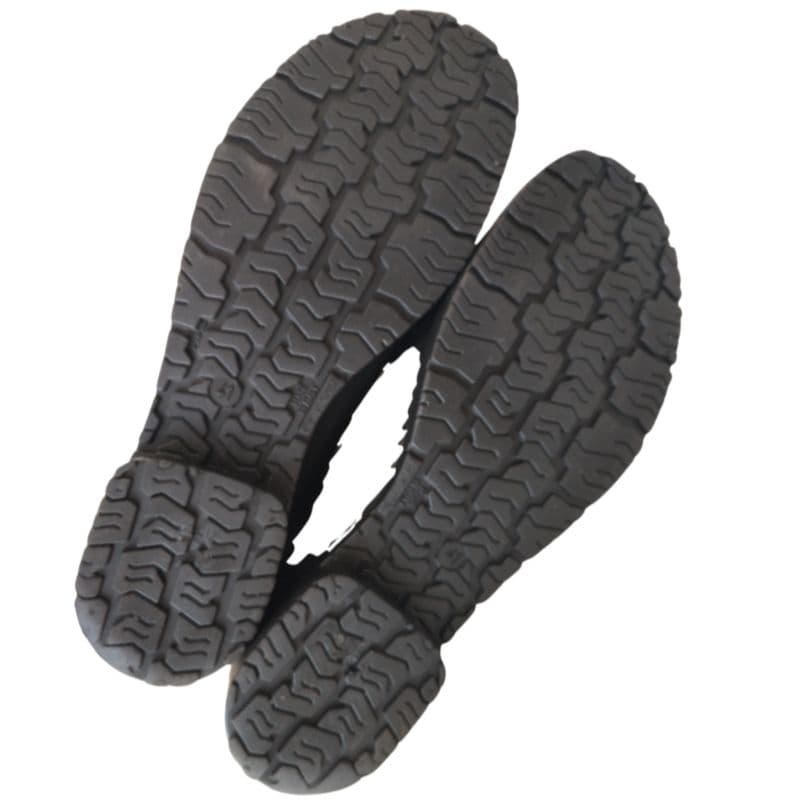 ◆げんこつ◆　イタリア製　ブラックロングレインブーツ　モカライン