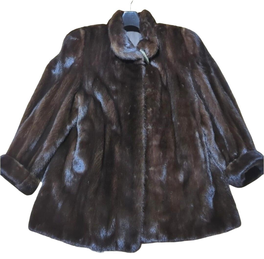 サガミンク SAGA MINK デミバフ ダーク 毛皮 コート リアルファー