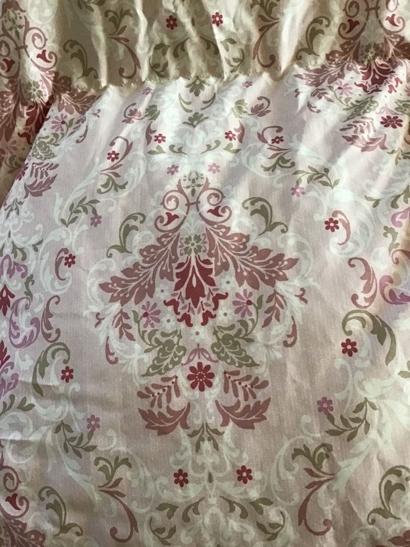 西川リビング 花柄 羽毛掛け布団 ピンク(シングル)