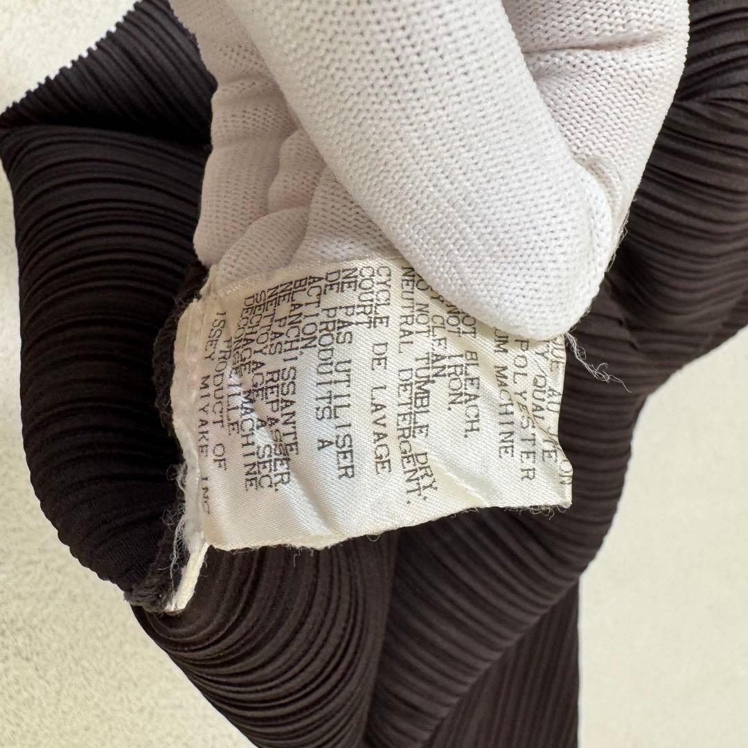 PLEATS PLEASE プリーツ　ブラウン　オーバーサイズ　長袖　ハイネック