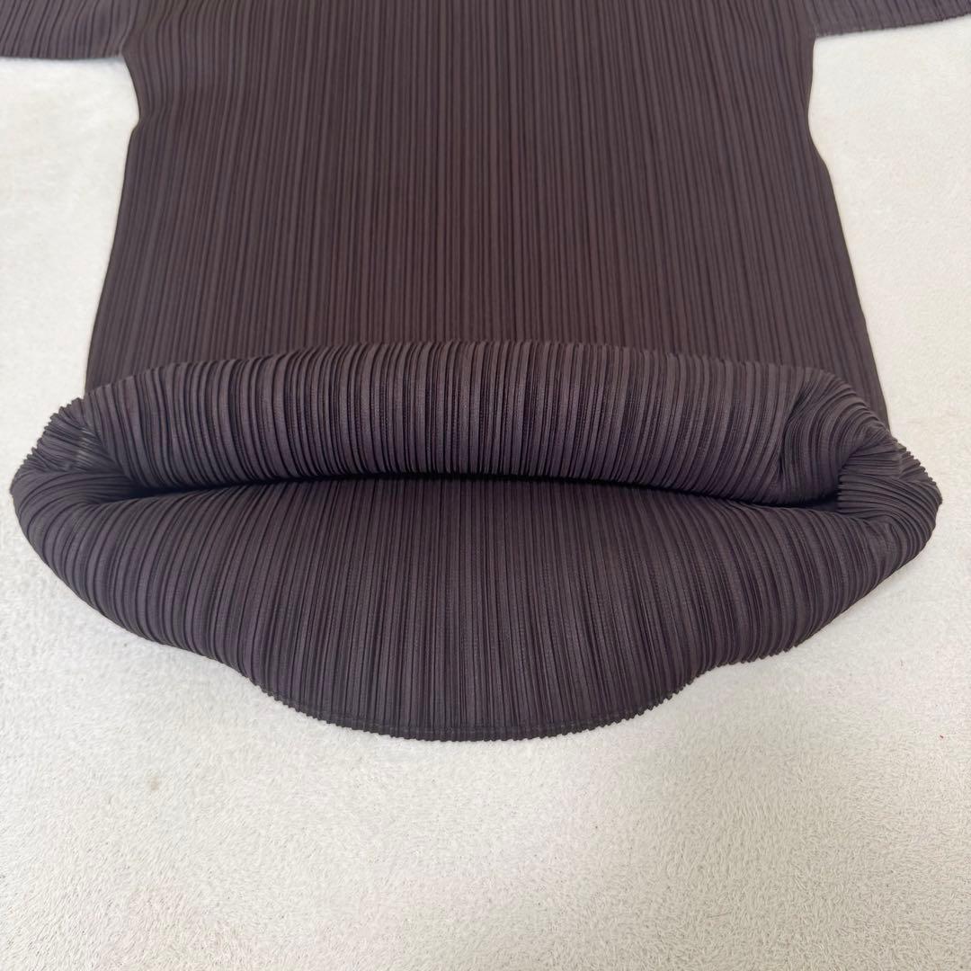 PLEATS PLEASE プリーツ　ブラウン　オーバーサイズ　長袖　ハイネック