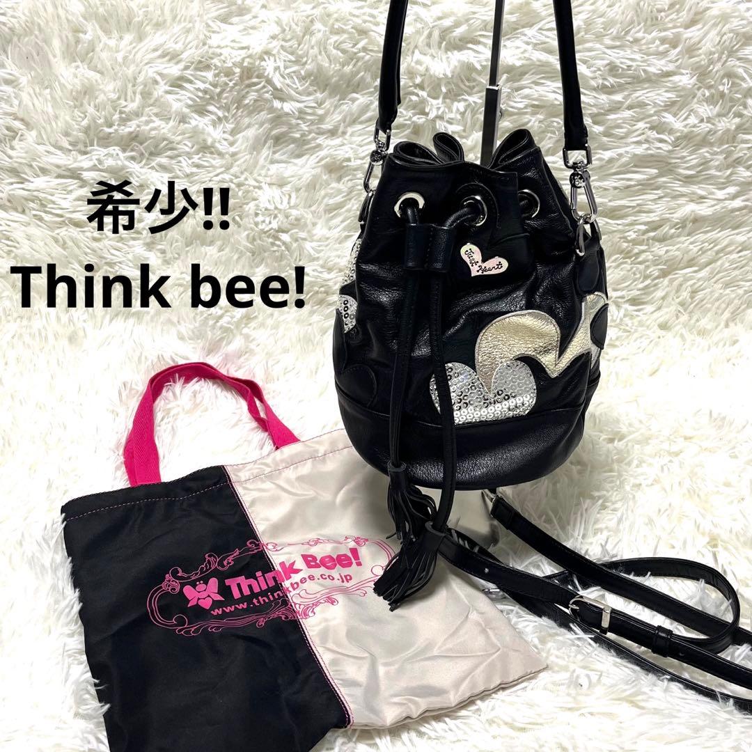 超希少 レア☆シンクビー ショルダーバッグ 巾着 2way レザー