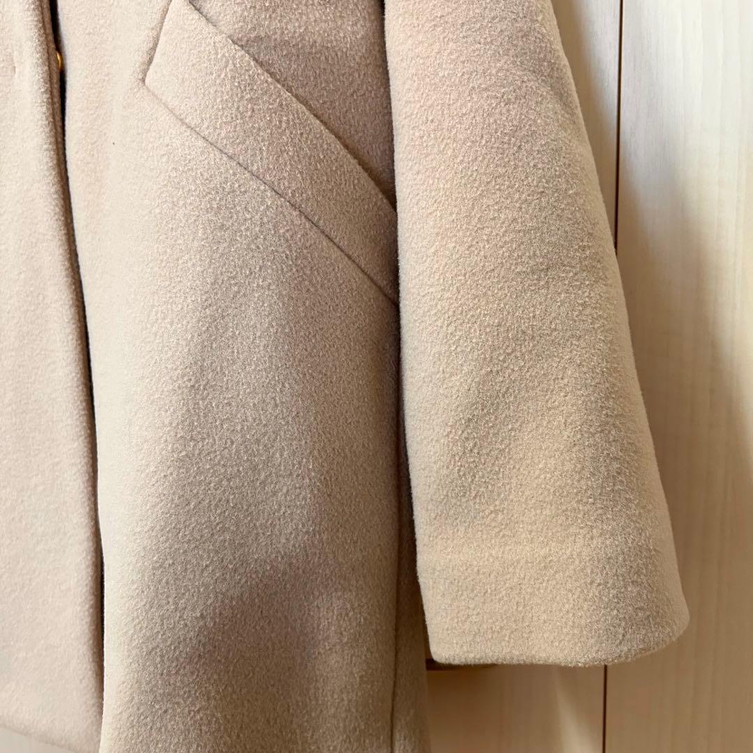 20AW♡ANAYI アナイ ダブルビーバーフードコート 38 キャメル