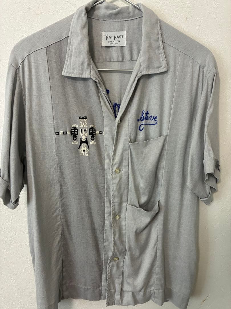 NatNastボーリングレーヨンシャツ50's 60s vintageビンテージ