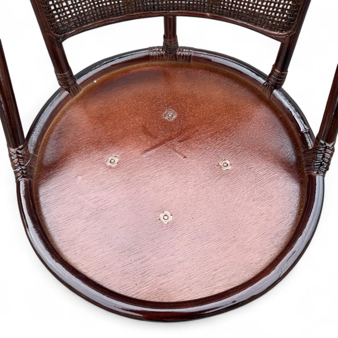 2点セット【新品】楽々ラタン 360度回転 座椅子 籐座椅子　座布団無し