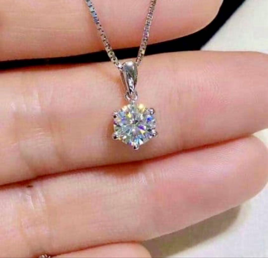 2.0ctダイヤモンドネックレスプラチナネックレスPT950 D2.00CT12