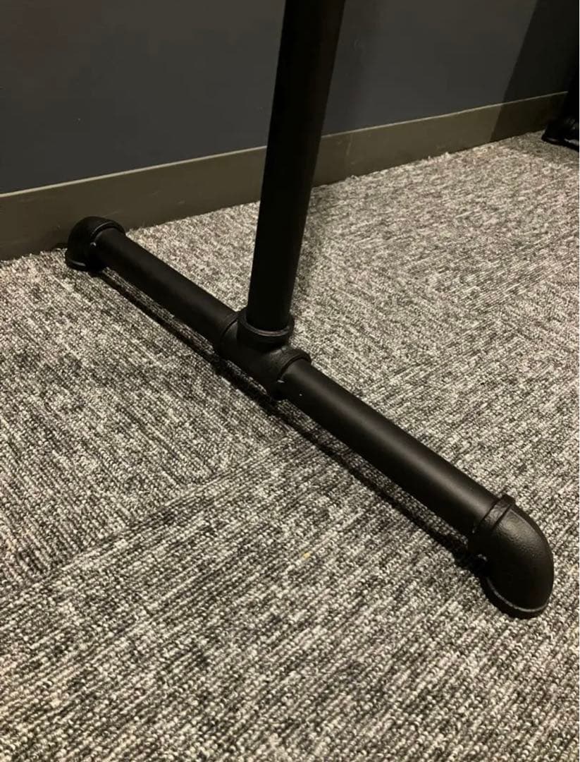 ハンガーラック 120 アイアン ガス管 パイプ ブラック 頑丈 什器 店舗