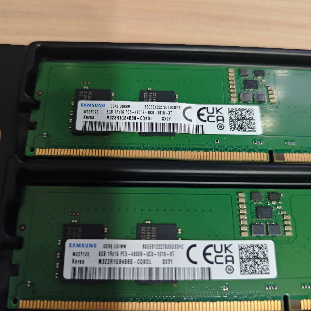 Samsung製 PC5 38400　DDR5 4800 16GB 動作確認済@