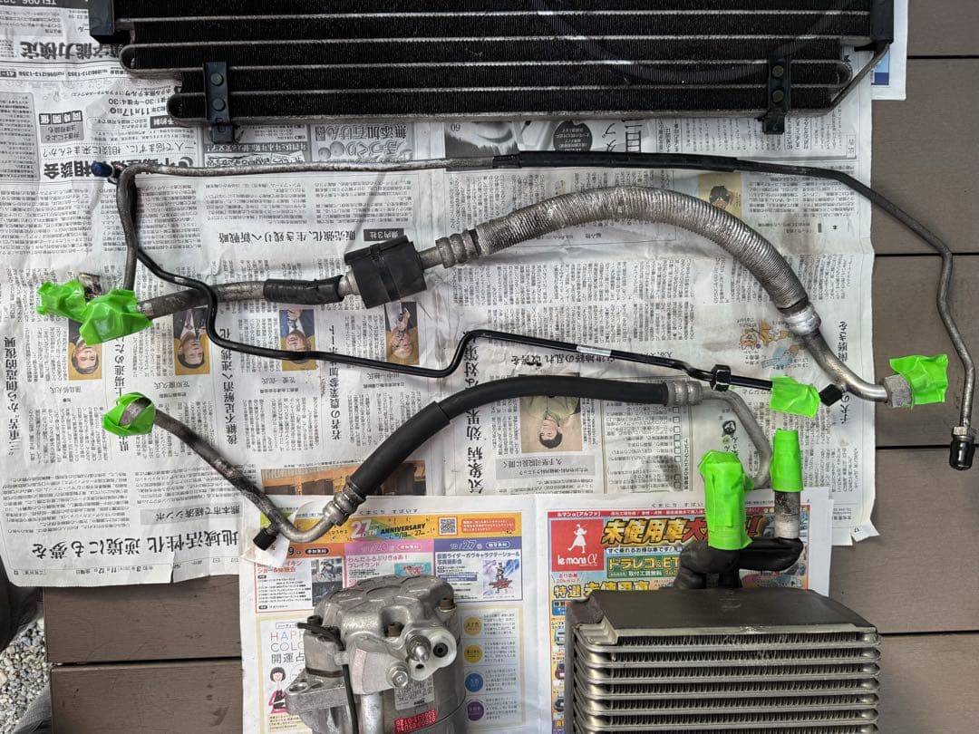 スカイライン　BNR32 GT-R エアコン　コンプレッサー　一式 R32ガス