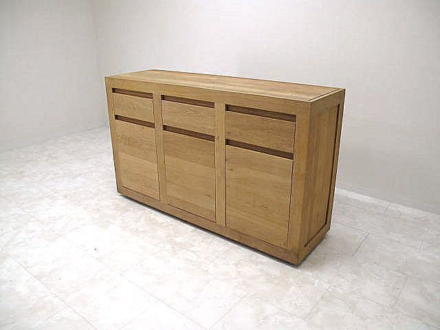 展示品　西海岸スタイル チーク無垢材サイドボード　リビングボード　キッチンボード