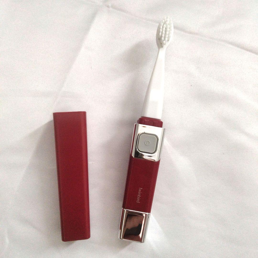 ✨新品✨ツインバード 音波振動式歯ブラシ レッド 電動歯ブラシ レッド
