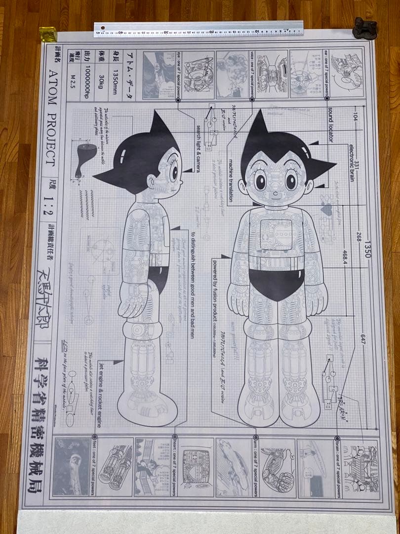アトム 特大ポスターセット（ アトム設計図 ＋ ポップアップ非売品ポスター）