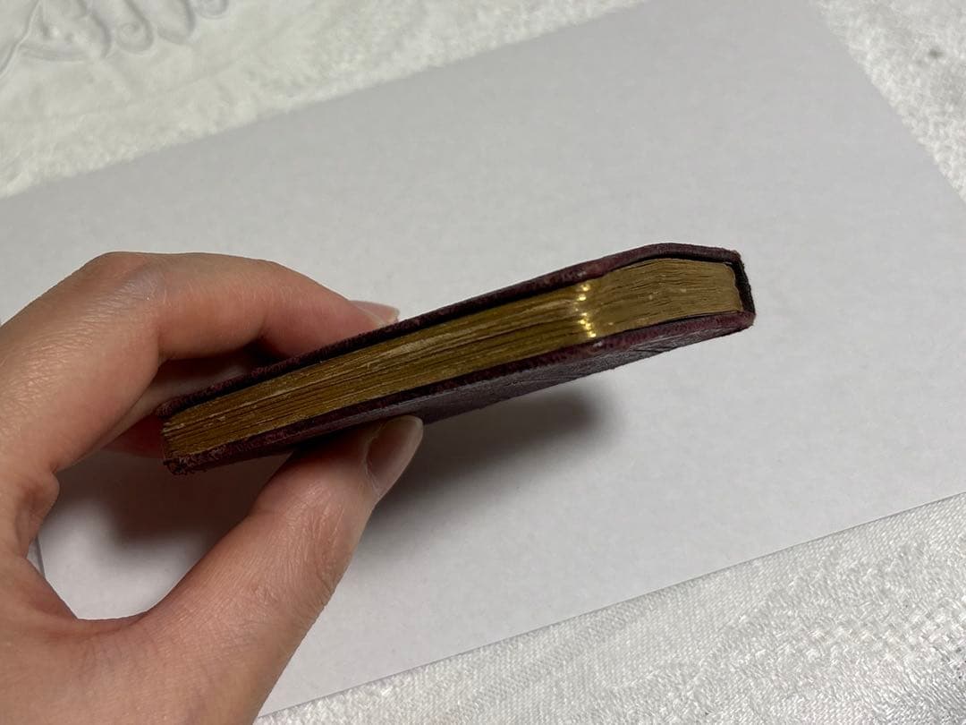 紫モノグラム2冊セットフランスアンティーク◇聖書◇祈祷書◇ミセル◇金彩パープル