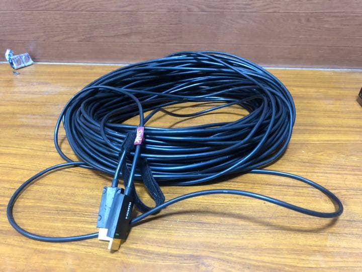光 SINK HDMI ケーブル 60m 光ファイバーHDMIケー (中古)