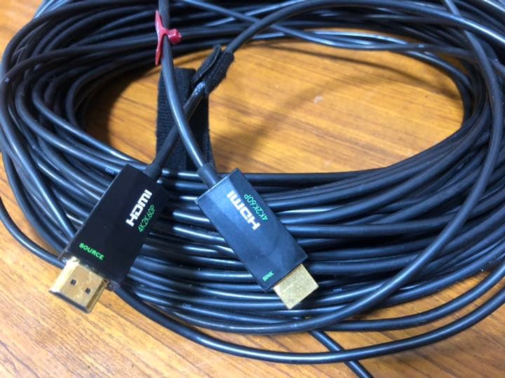 光 SINK HDMI ケーブル 60m 光ファイバーHDMIケー (中古)