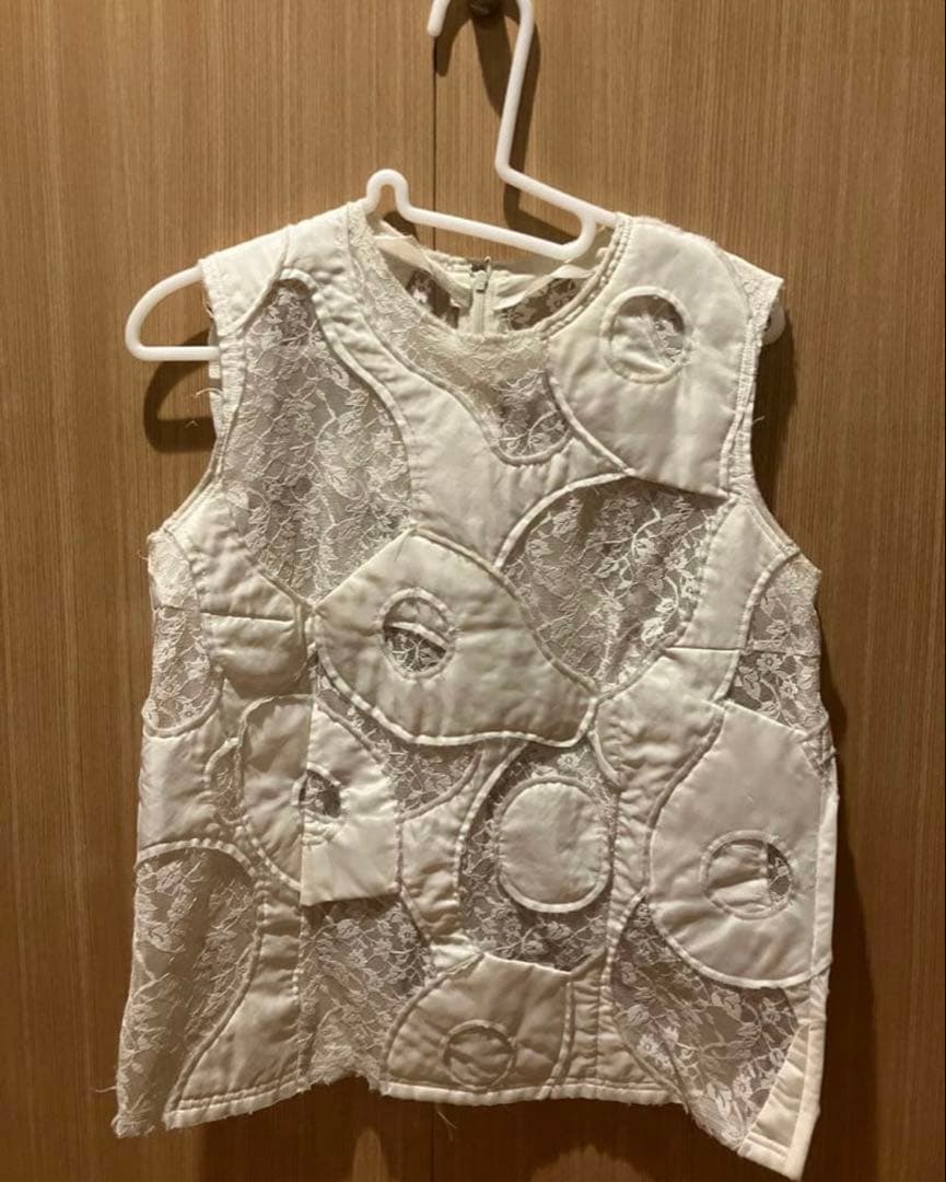 Comme des Garçons ホワイト レースベスト Sとスカートのセット