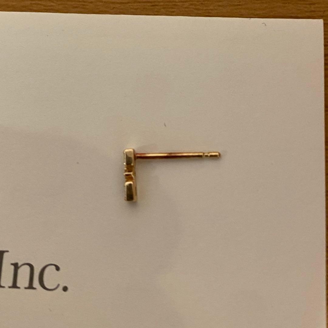 アガット　k10ダイヤスタッドピアス　片耳のみ