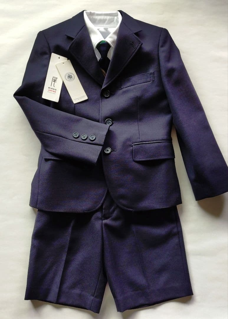 男の子 フォーマル スーツ セット 120cm 卒園式 入学式 ネイビー