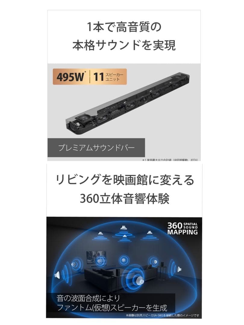 美品 使用数少 ソニー HT-A8000 SONY サウンドバー Bar8 箱有