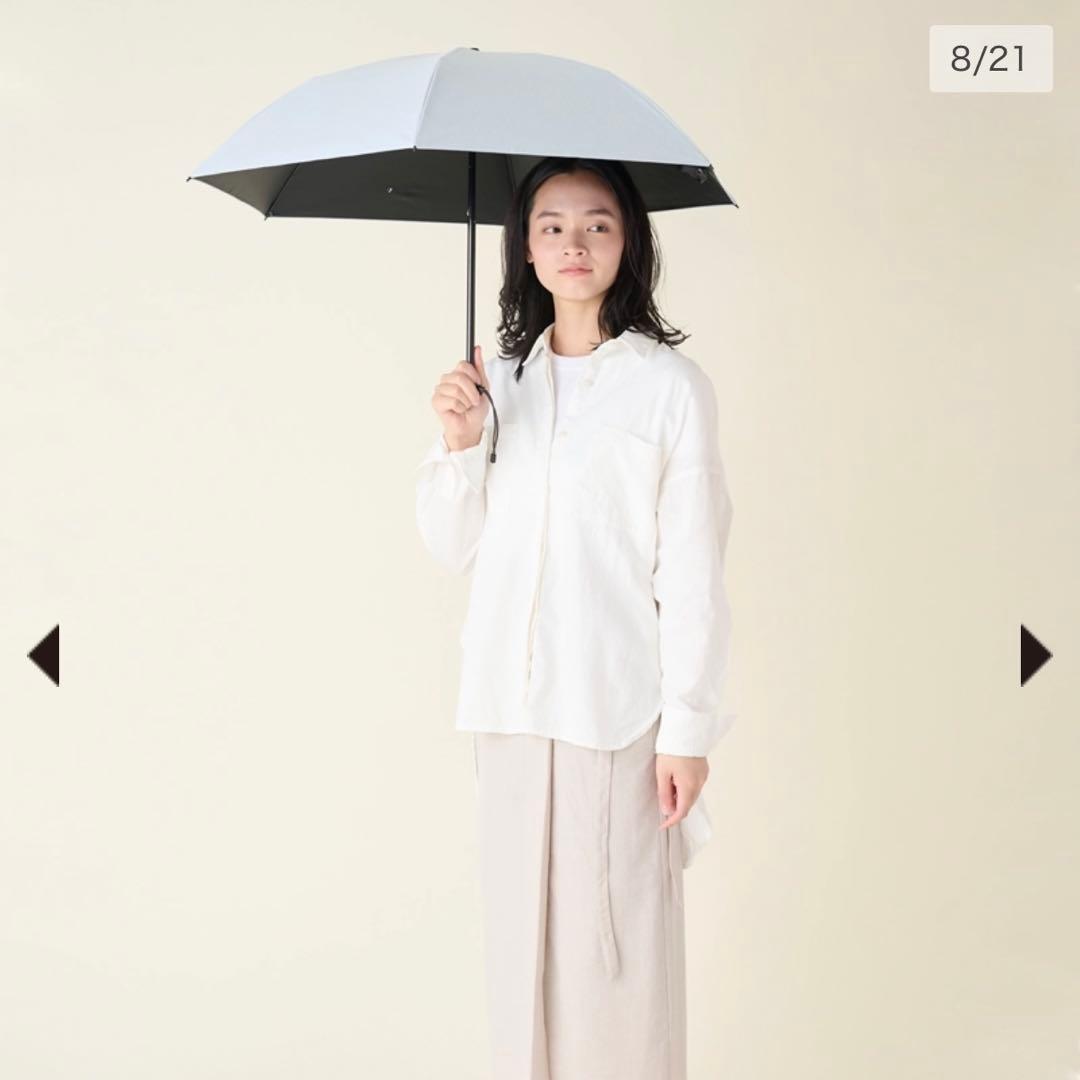 サンバリア100　２段折コンパクト　moku　ブルー　日傘