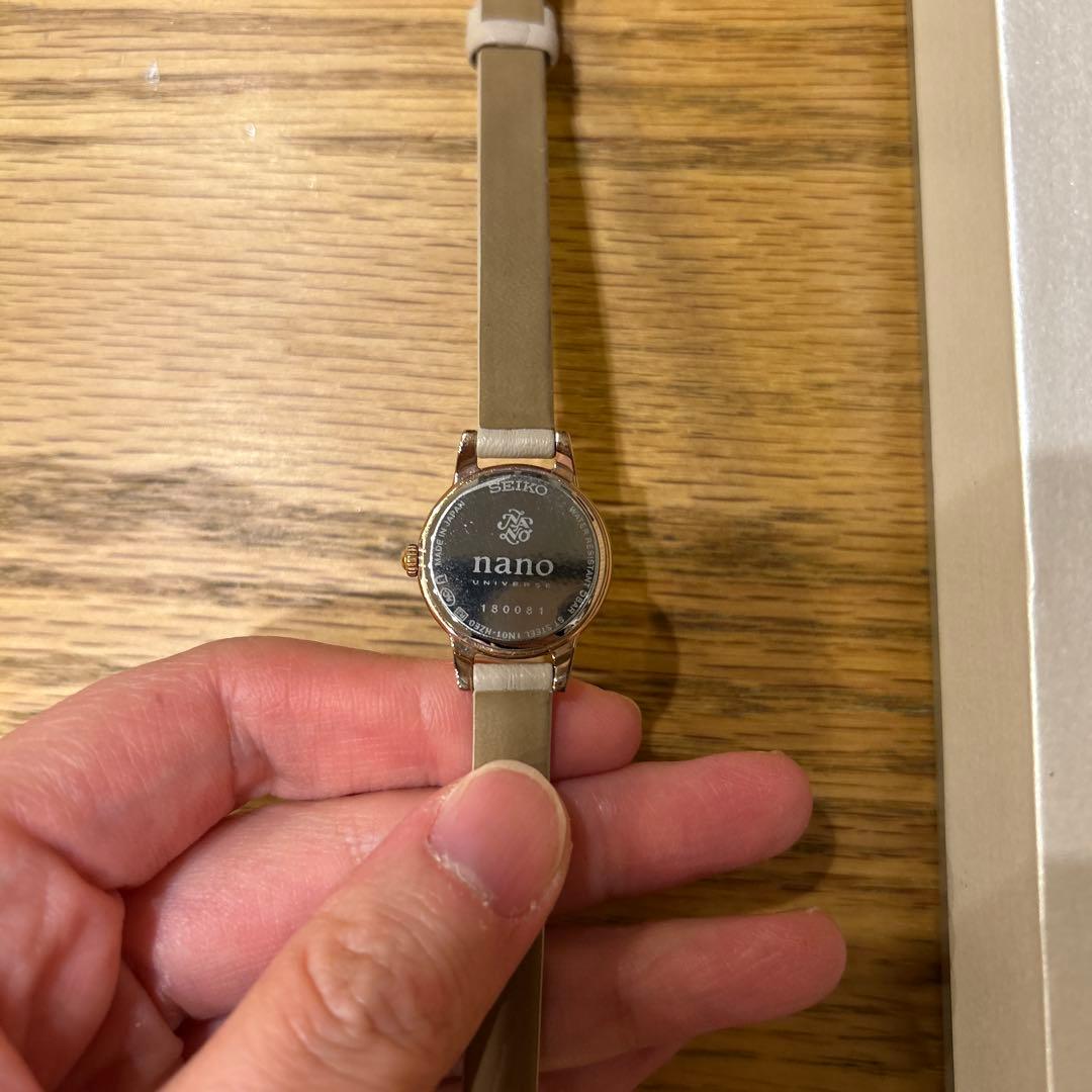 値下げ⭐︎美品SEIKO ナノユニバース⭐︎レザー腕時計