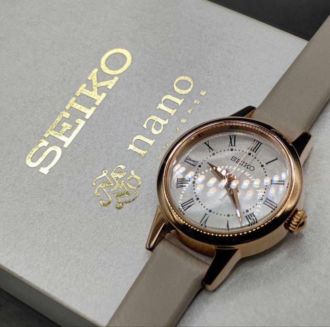 値下げ⭐︎美品SEIKO ナノユニバース⭐︎レザー腕時計