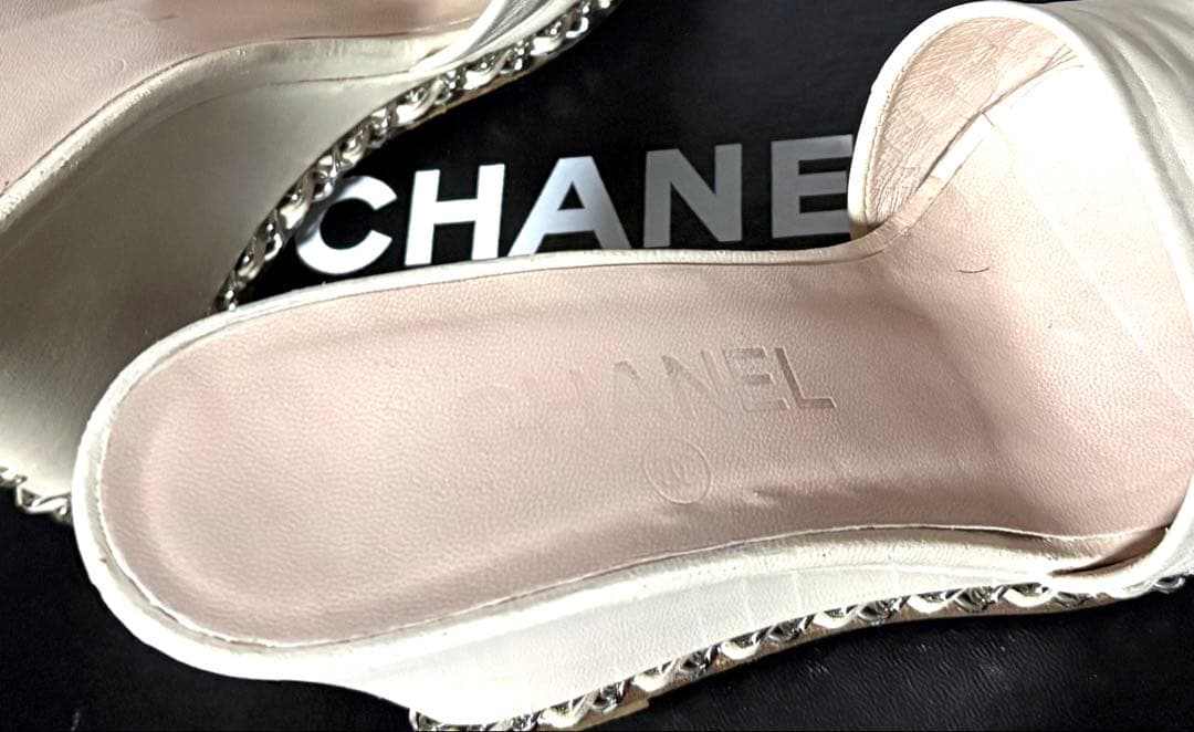 aaa！CHANELシャネル☆ウェッジソールサンダル&保管ケース・袋