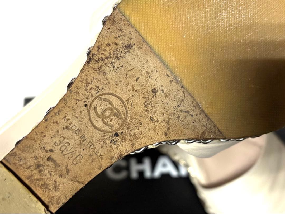 aaa！CHANELシャネル☆ウェッジソールサンダル&保管ケース・袋