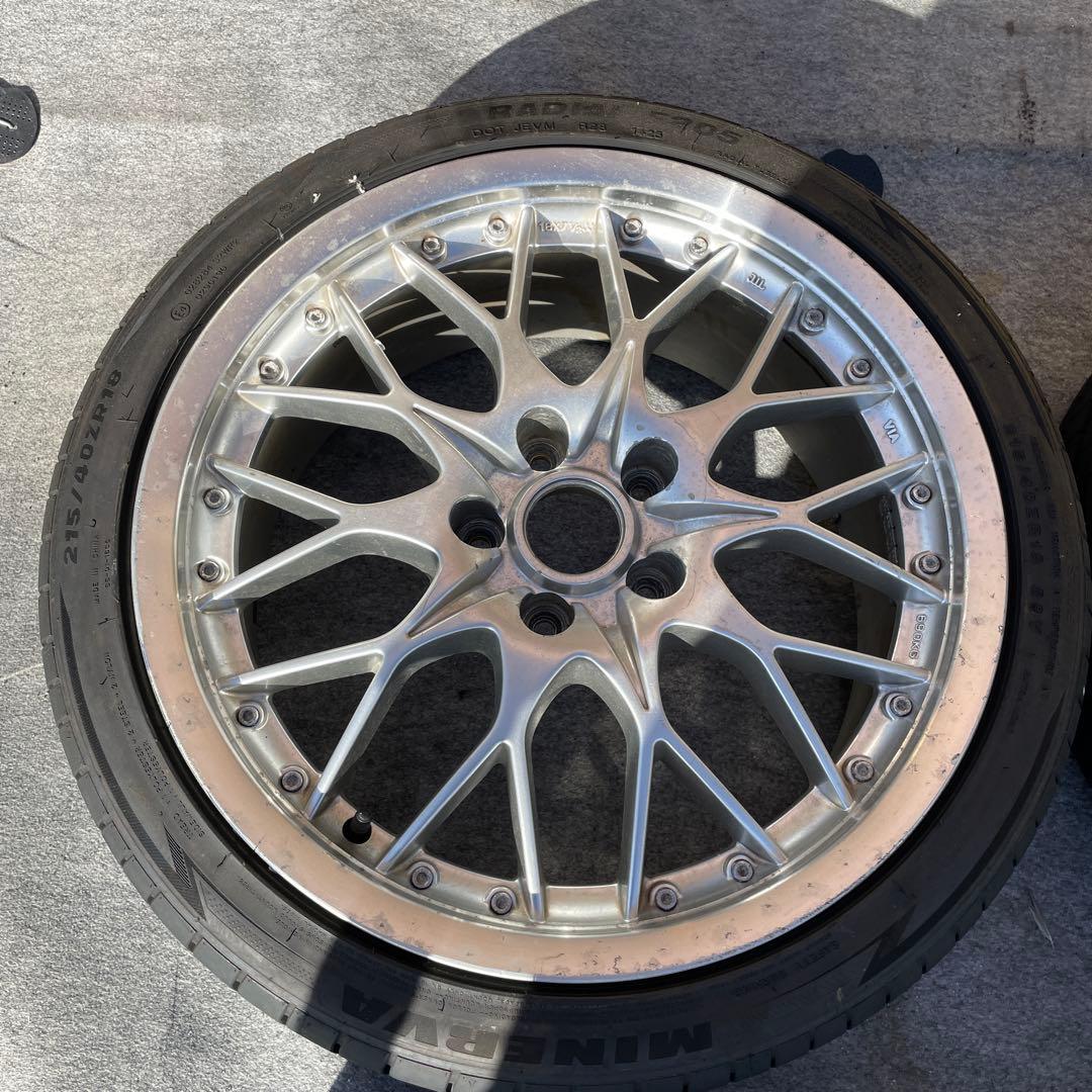 アルミ　ホイール 18×7.5JJ ET42 5H PCD114.3 バリ溝