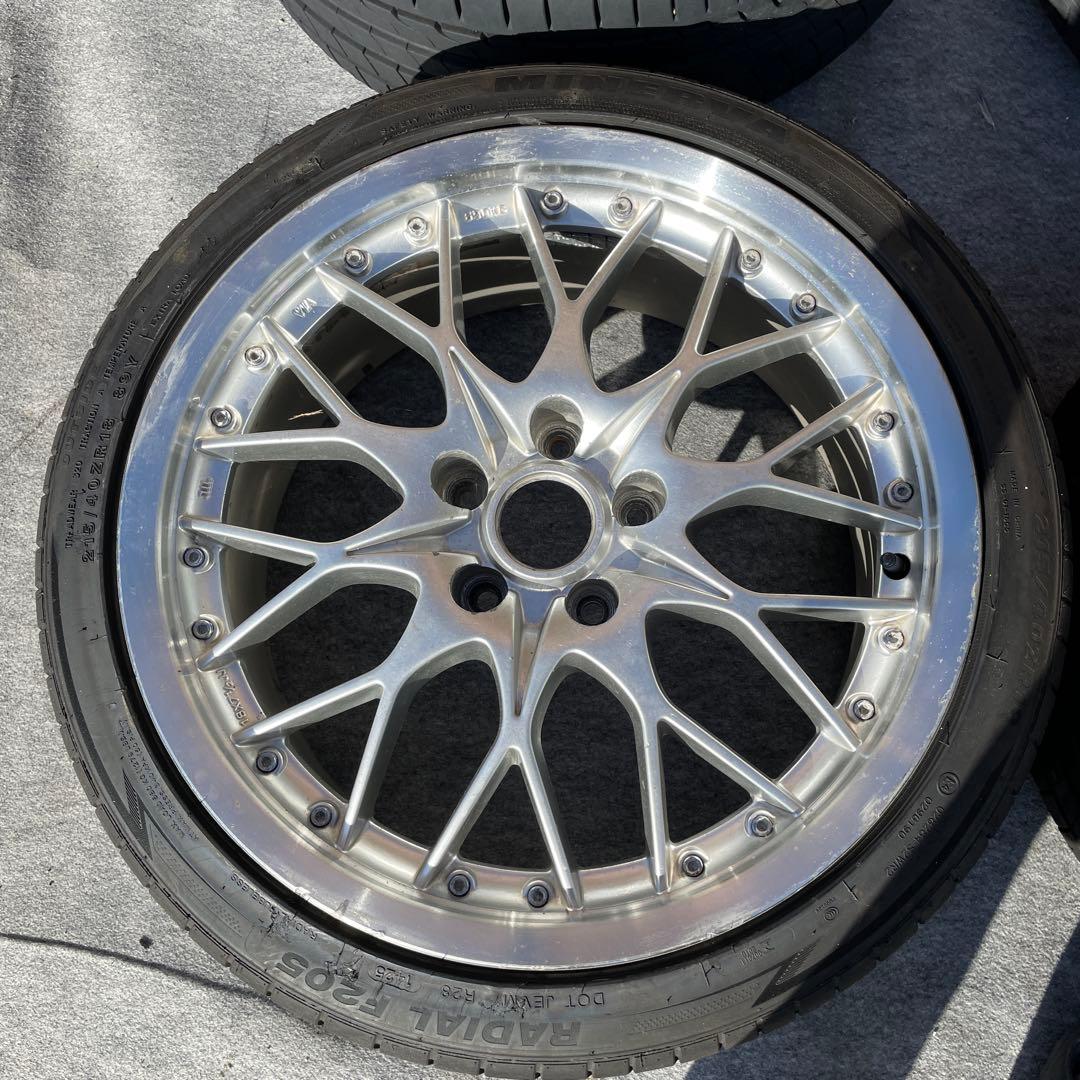 アルミ　ホイール 18×7.5JJ ET42 5H PCD114.3 バリ溝