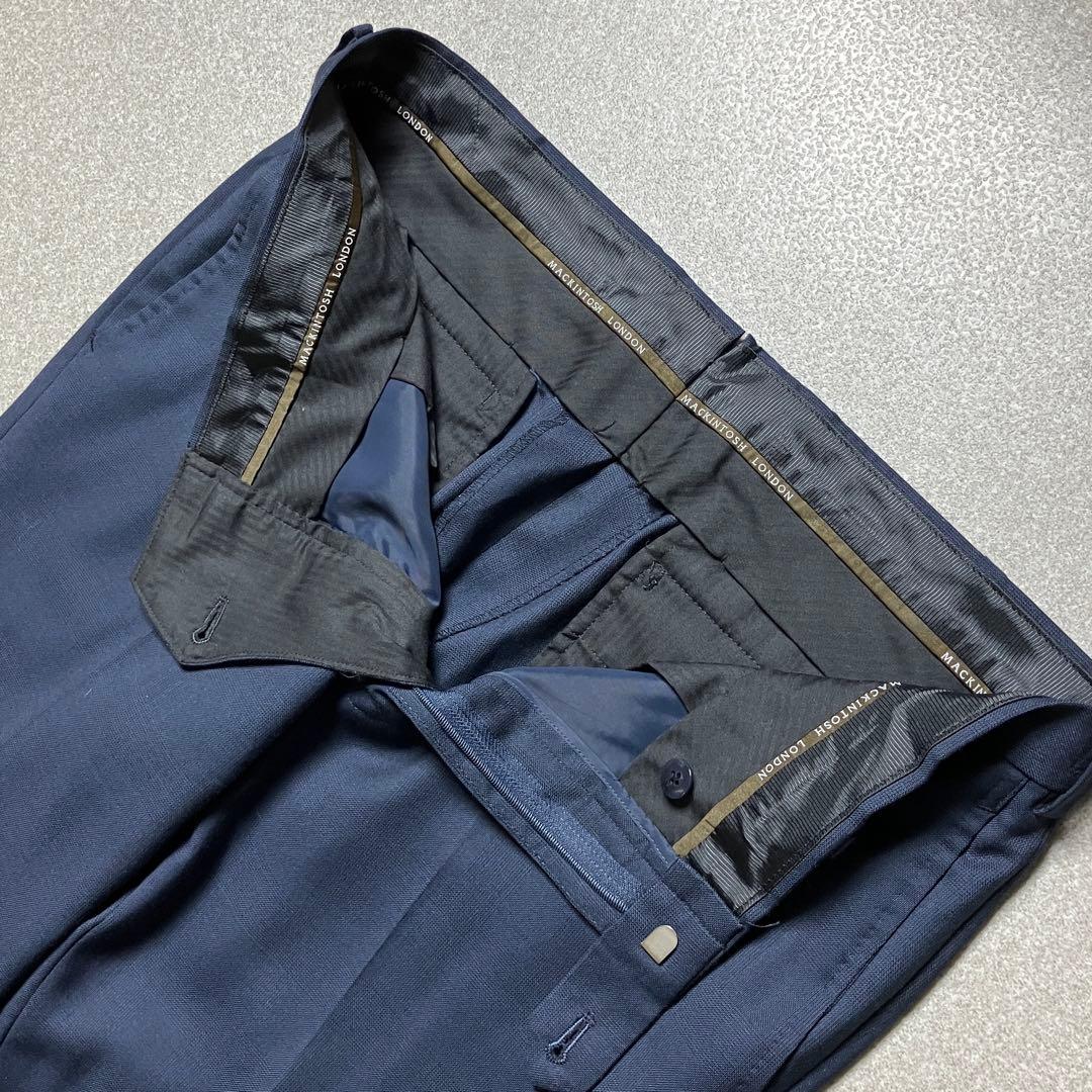 【L相当 ネイビー】マッキントッシュ スーツセットアップ ウール100%
