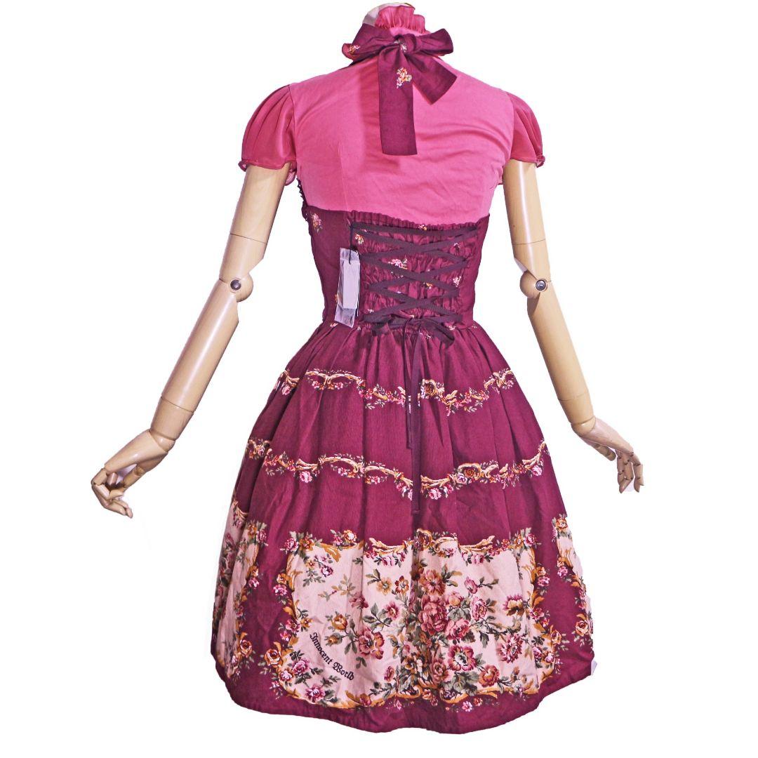 新品 イノセントワールド ローズコブリンプリント ホルダーネック JSK