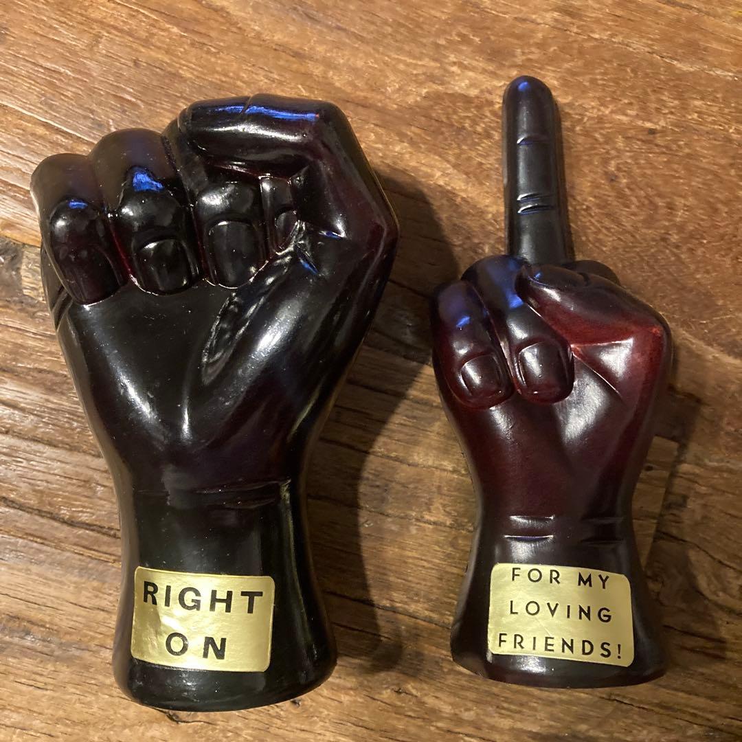 60's 70's ヴィンテージ　オブジェ　ブラックパワー　ヒッピー　FUCK