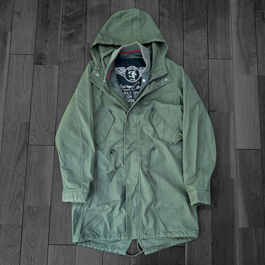 DIESEL 3way モッズコート　カーキ　y2k archive 00s