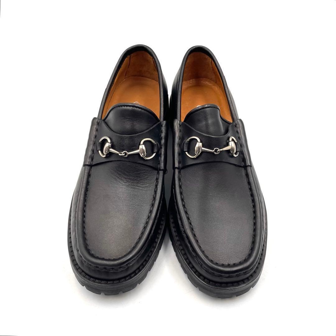 《未使用品》グッチ ホースビット ビットモカシン レザー 6 1/2 6105