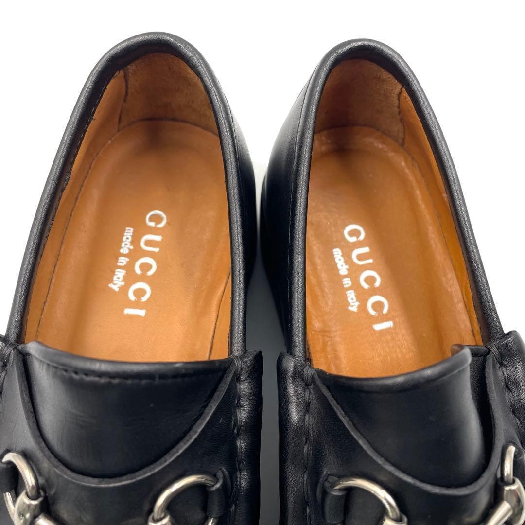《未使用品》グッチ ホースビット ビットモカシン レザー 6 1/2 6105