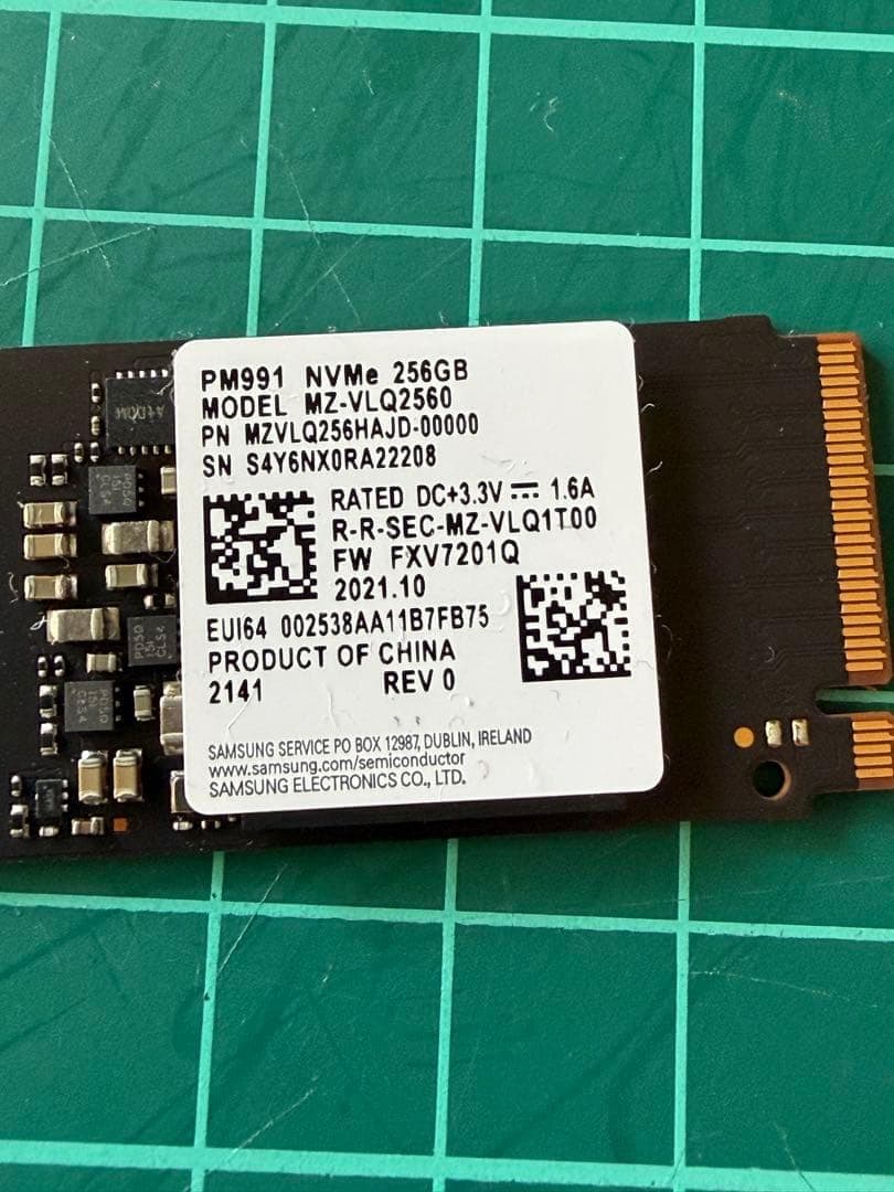 Samsung PM991NVMe256GBSSD 10個セット