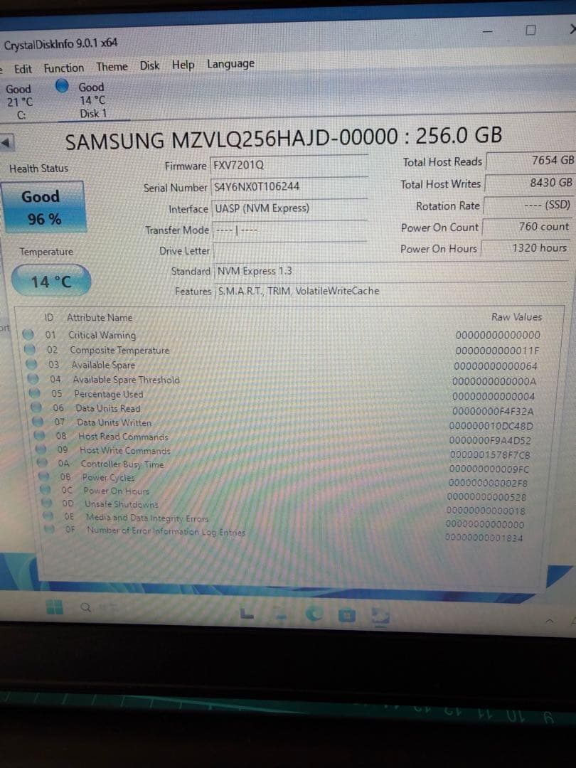 Samsung PM991NVMe256GBSSD 10個セット