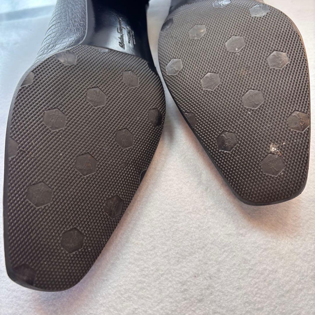 フェラガモ　ローファー　9c PLACE 黒クロコ