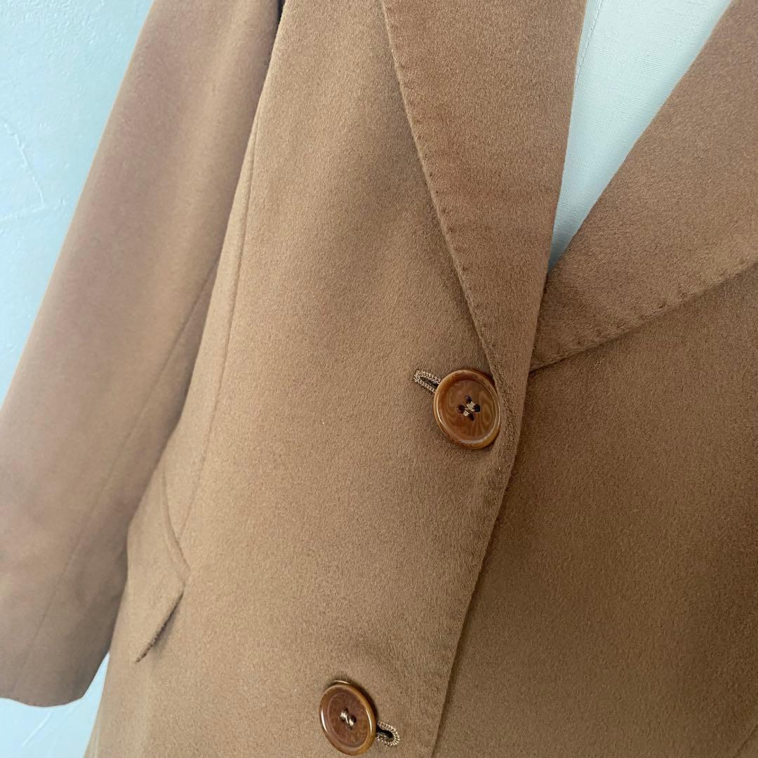 極美品　マックスマーラ　白タグ　カシミヤ100% ジャケット　 キャメル　ロング