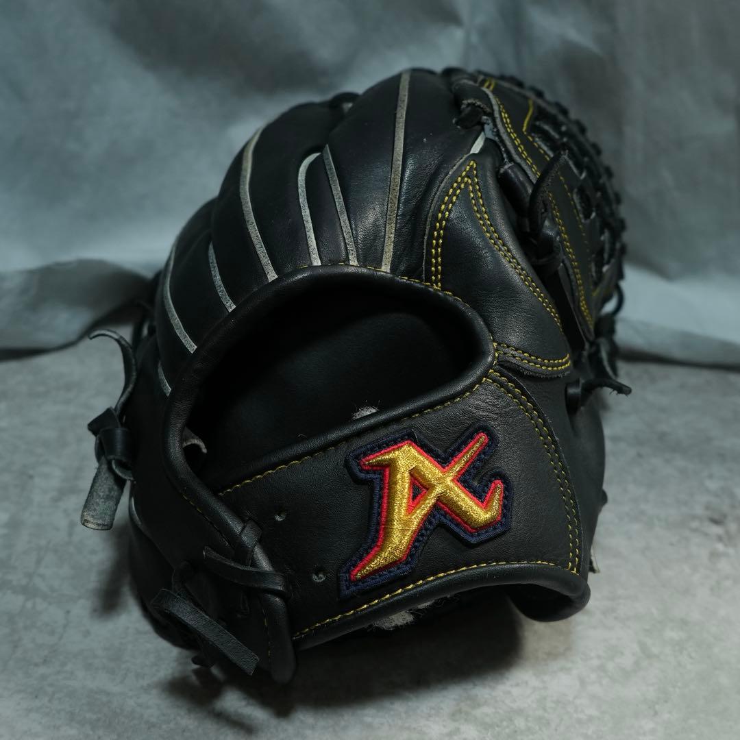 即戦力グローブ ATOMS 少年硬式 内野用 右投げ バスケットウェブ 黒