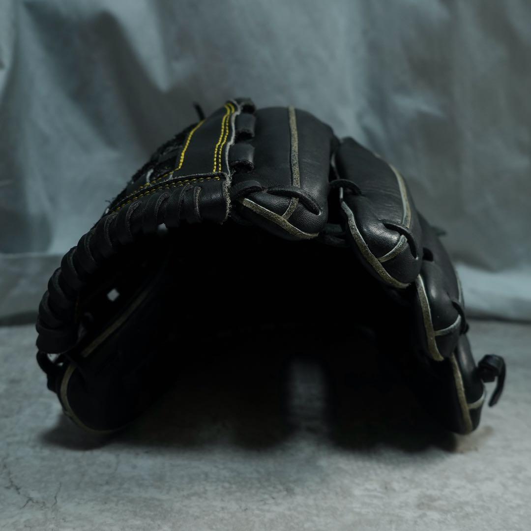 即戦力グローブ ATOMS 少年硬式 内野用 右投げ バスケットウェブ 黒