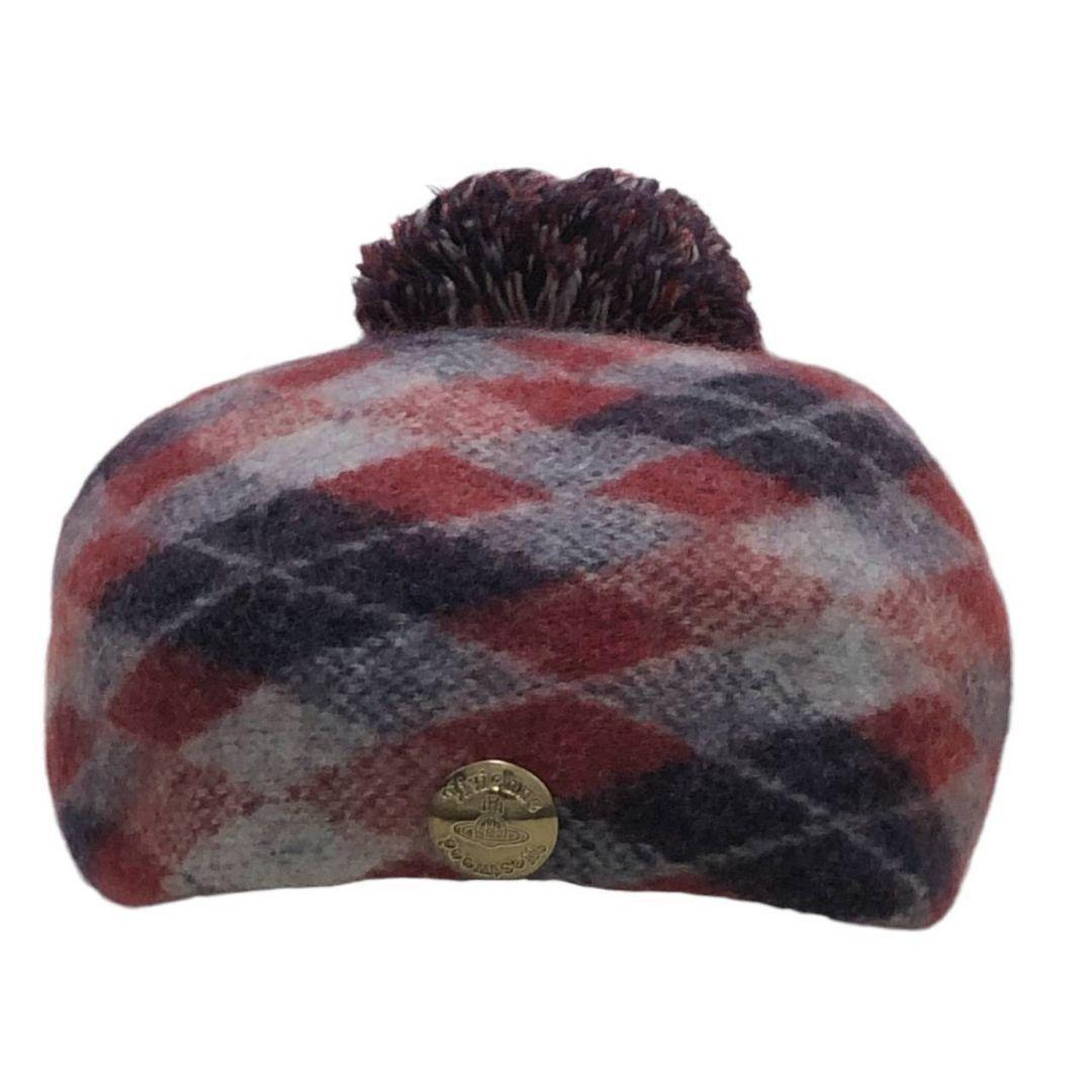 美品✨ヴィヴィアンウエストウッド ベレー帽 ニット帽 オーブ モヘア混 チェック