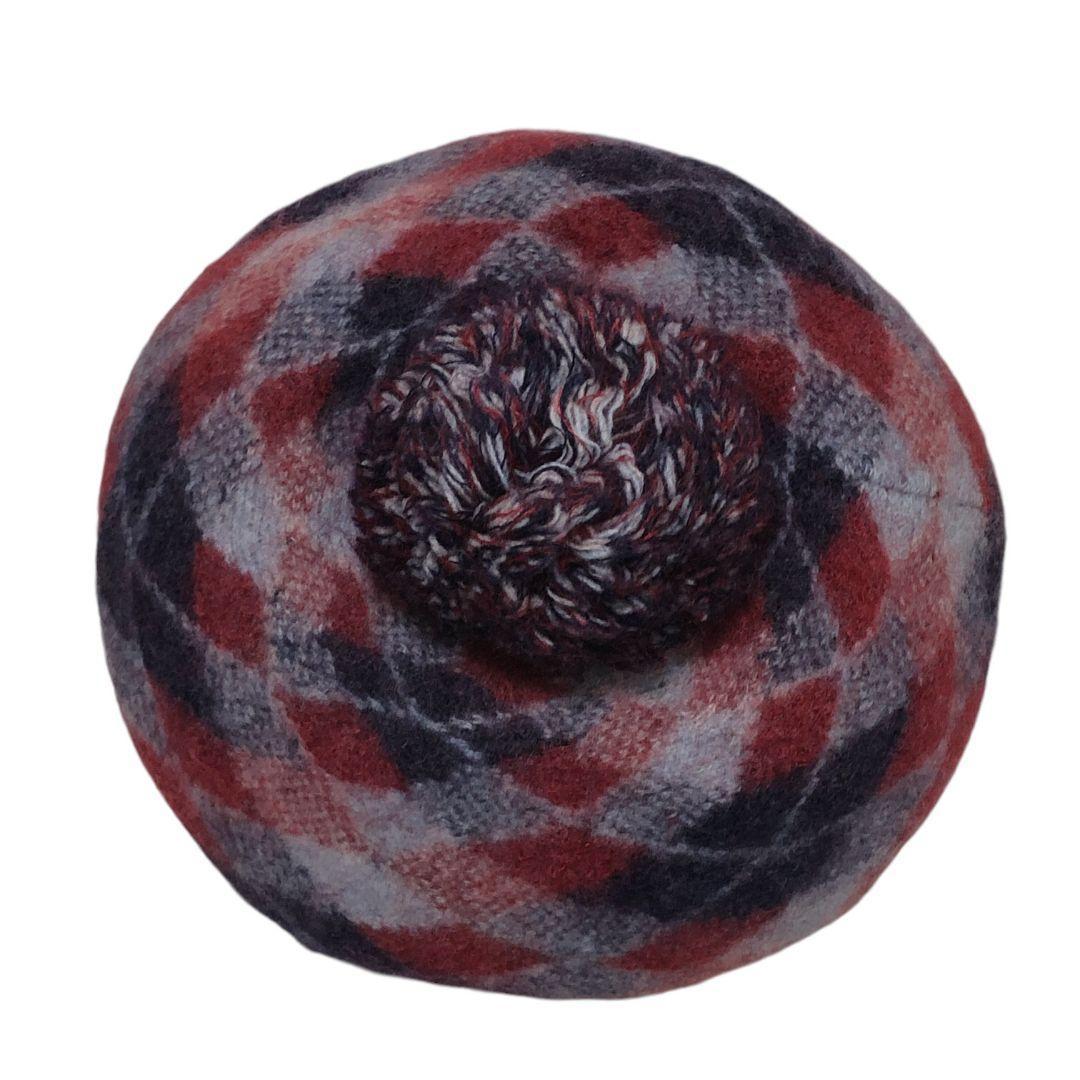 美品✨ヴィヴィアンウエストウッド ベレー帽 ニット帽 オーブ モヘア混 チェック