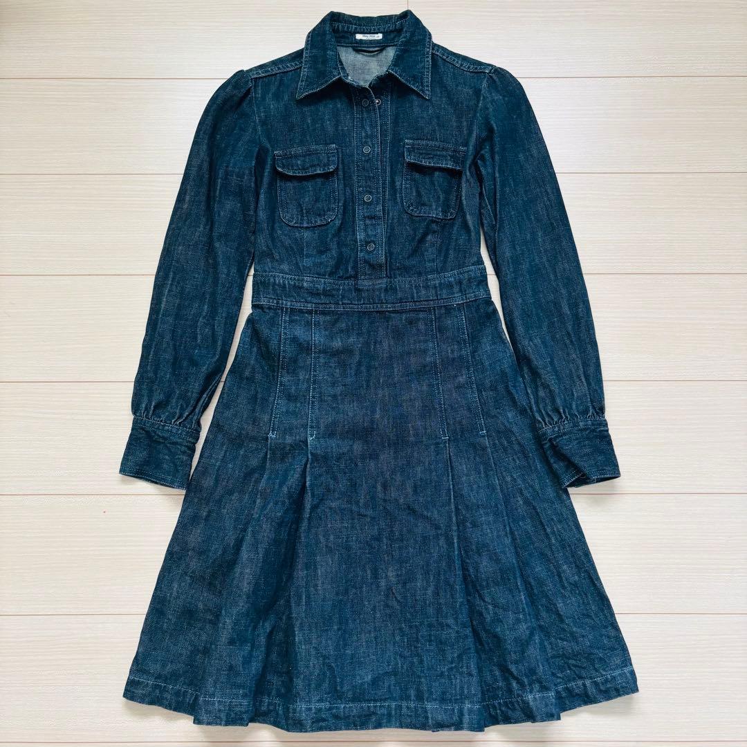 miumiu ミュウミュウ デニムワンピース 長袖