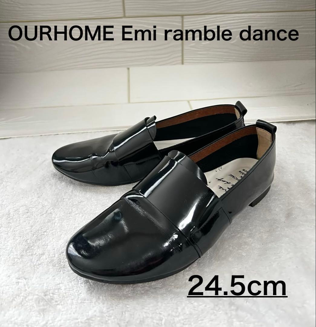 りんごりんご！OUR Emi ランブルダンス レザー スリッポン