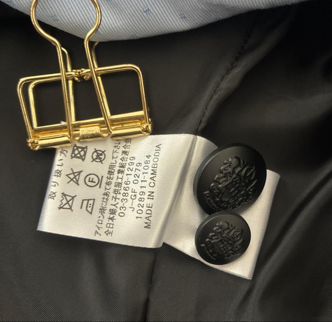 美品【ワンダーファクトリー】フォーマルスーツ　3ピース 6点セット150A 濃紺