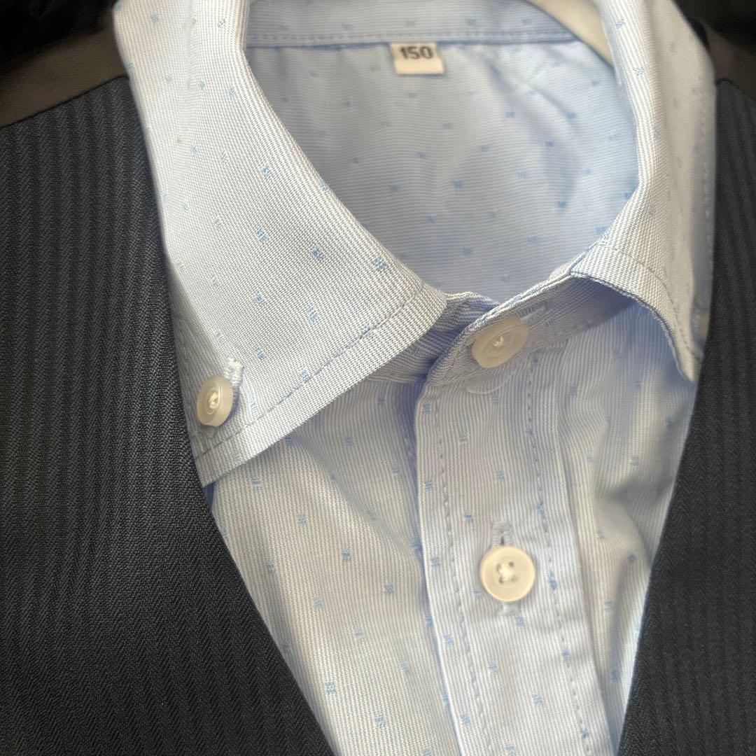 美品【ワンダーファクトリー】フォーマルスーツ　3ピース 6点セット150A 濃紺