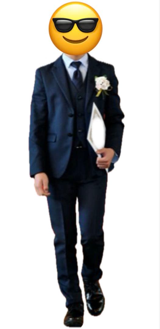 美品【ワンダーファクトリー】フォーマルスーツ　3ピース 6点セット150A 濃紺