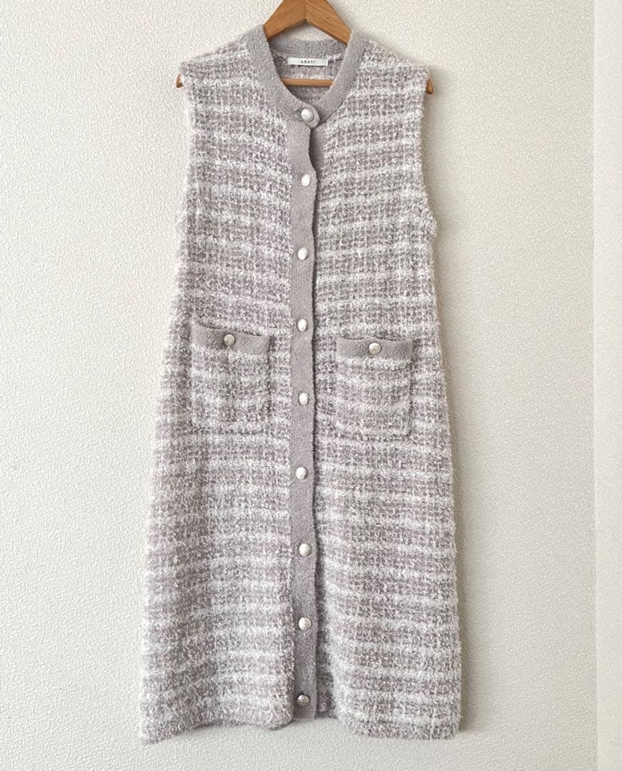 アナイ 36 モールツイード ワンピース